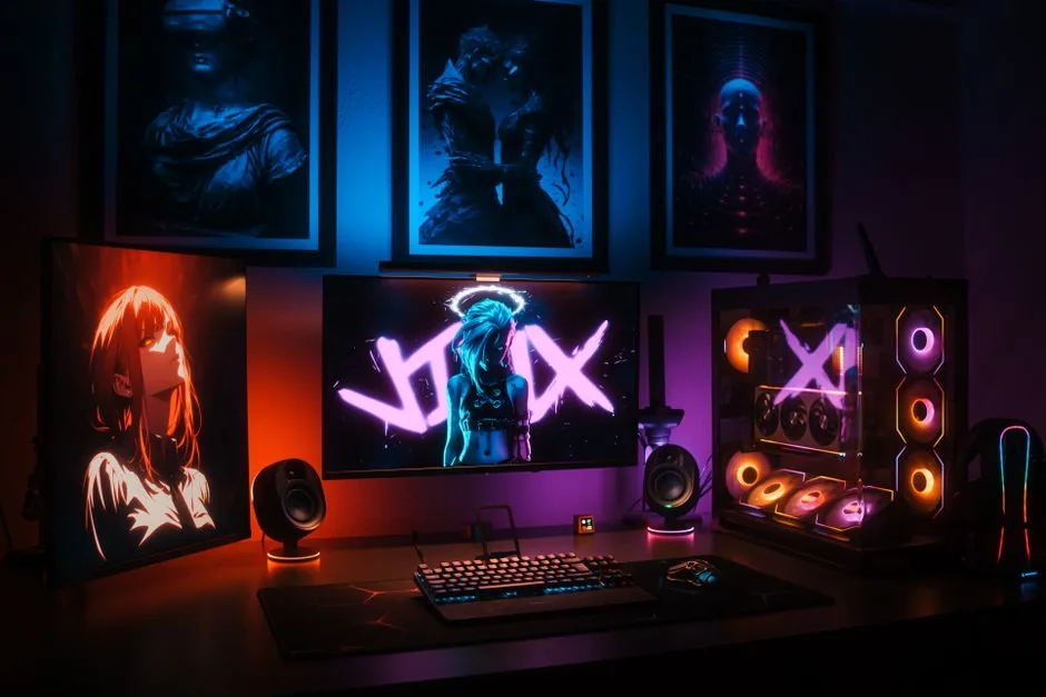 rgb gaming pc with synced fans and strips