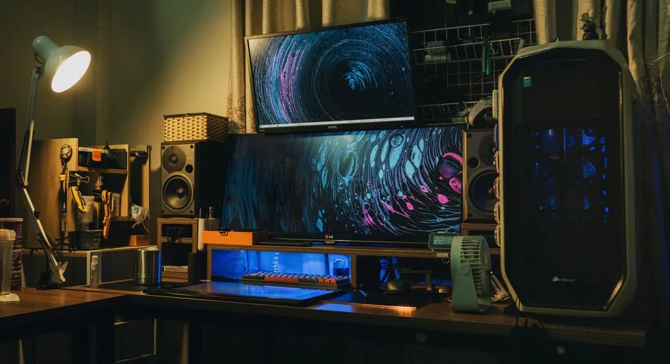 A good gaming PC build with a powerful graphics card and clean cable management