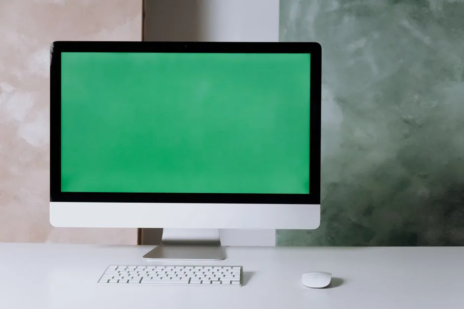 minimalist silent desktop setup with a tower PC