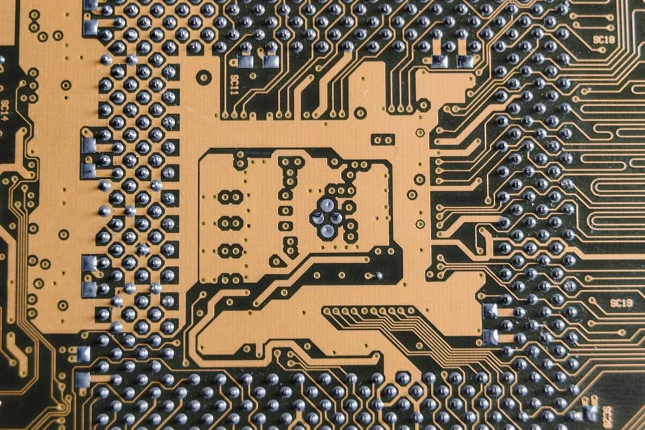 a mid-range gaming motherboard on a workbench beside a cpu and ram