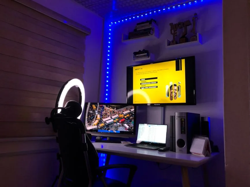 A side-by-side comparison of a 144Hz vs 240Hz monitor in a gaming setup