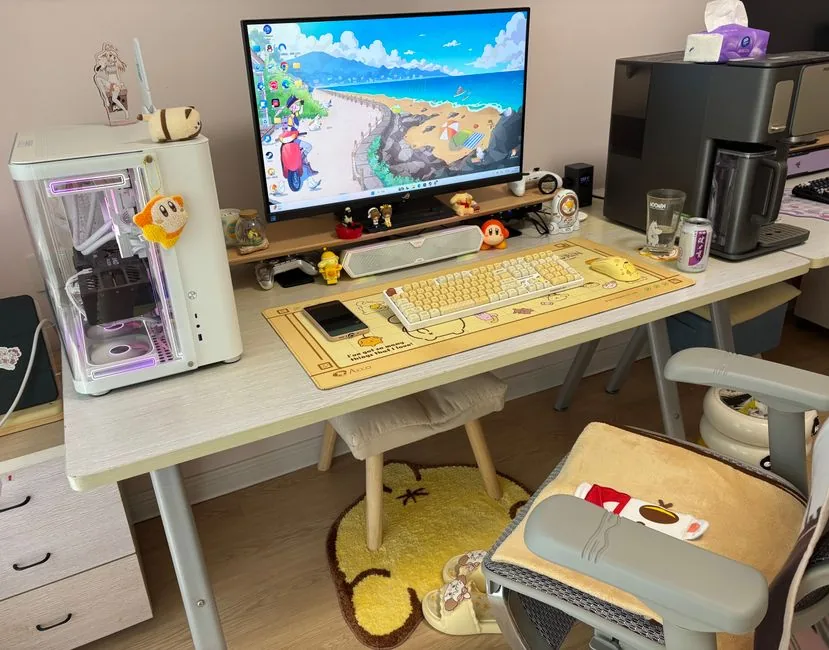 aesthetic gaming pc build interior