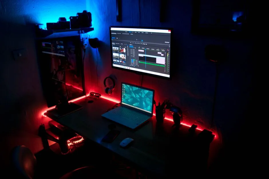 Inside a creator workstation with dual graphics cards and liquid cooling