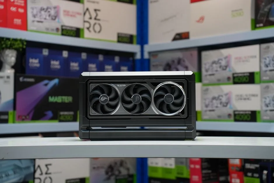 RTX best to worst — a high-performance graphics card in a store display