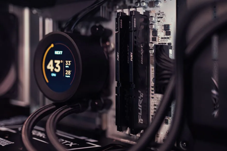 A VR-ready gaming PC with cable management and a tidy play area
