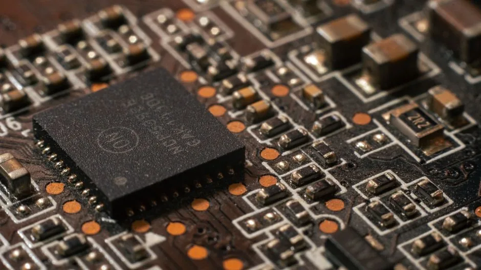 RX 9070 XT build price computer circuit board close-up