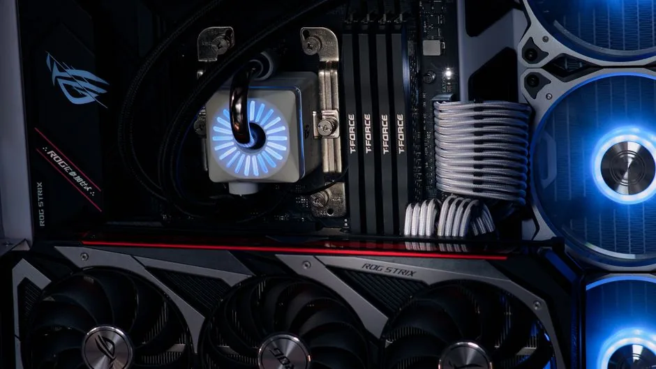 RTX best to worst — gaming PC components showing cooling and RAM modules